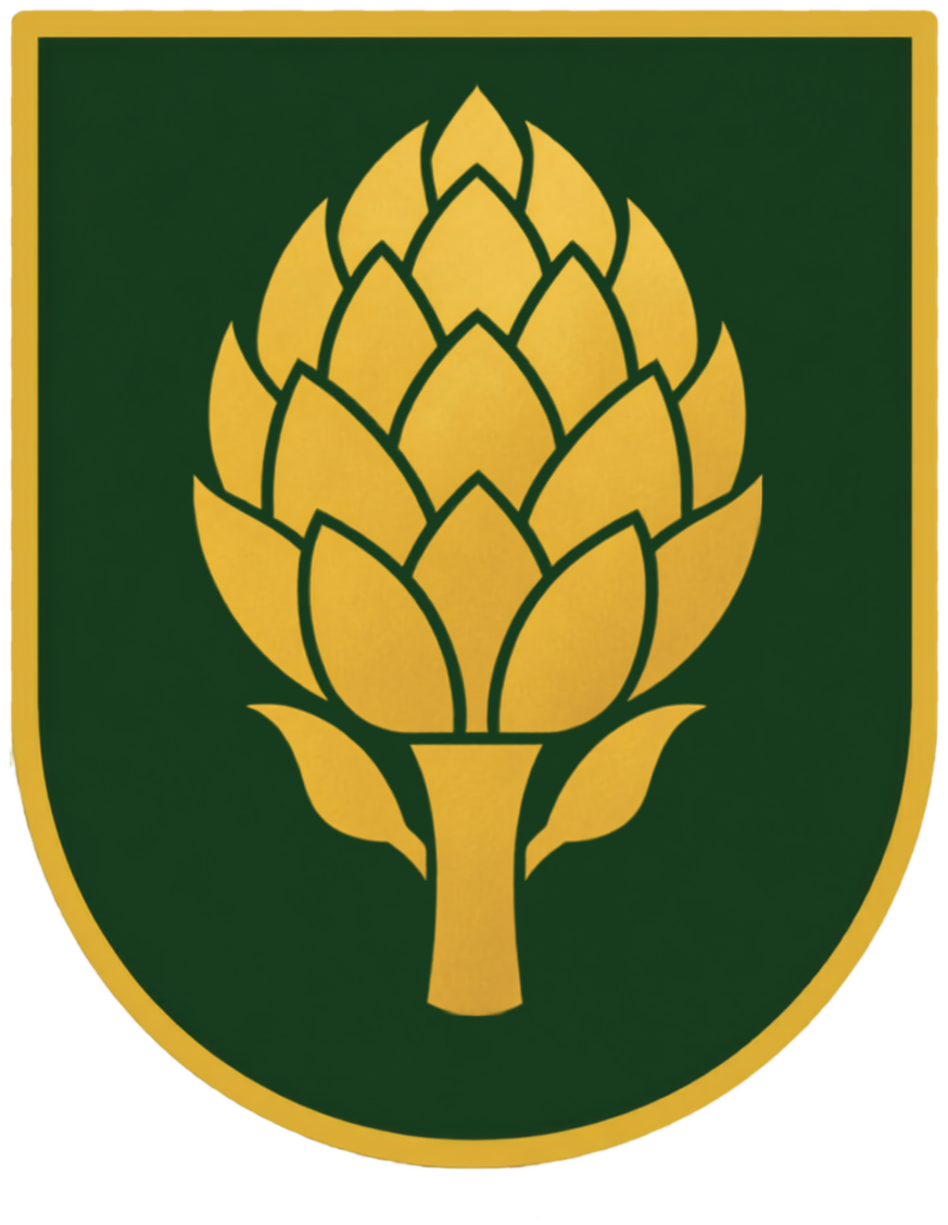 Stemma del Cantonale — carciofo dorato su campo verde